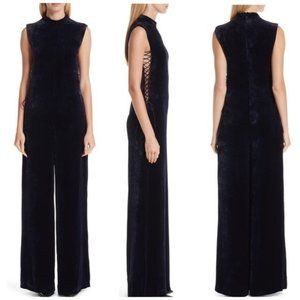 🆕 Stella McCartney Isla Blue Velvet Jumpsuit 36 4
